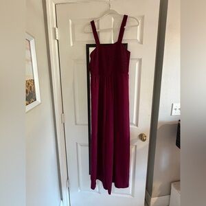 Elegant Burgundy Jumpsuit